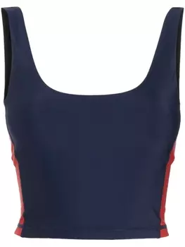 Укороченный топ с полосками The Upside, синий