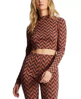 Укороченный топ с принтом new heights для юниоров и воротником-стойкой Billabong