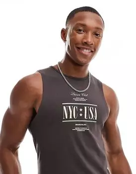 Укороченный топ с принтом спереди ASOS DESIGN