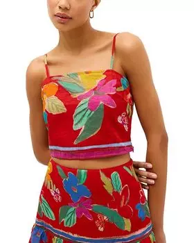 Укороченный топ с принтом Wyatt Marie Oliver, красный