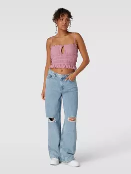 Укороченный топ с узором по всей поверхности Review, пыльно-розовый