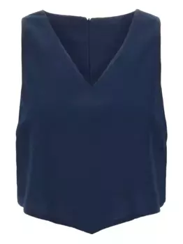 Укороченный топ с V-образным вырезом kaos, синий