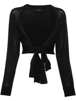 Укороченный топ с вырезами Simone Rocha, черный