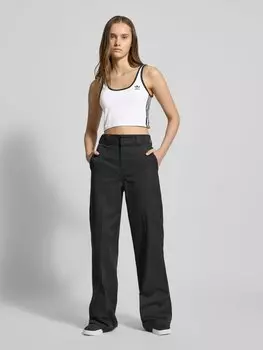 Укороченный топ с вышитыми этикетками adidas Originals, белый
