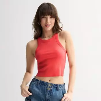 Укороченный топ с высоким воротом и отделкой в рубчик для юниоров So, цвет island melon