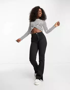Укороченный топ с запахом спереди Vero Moda в белую полоску