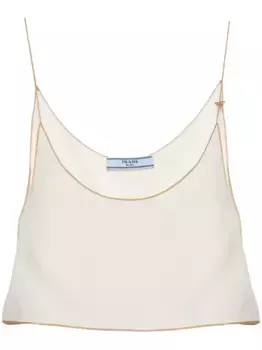 Укороченный топ Sabl Prada, белый