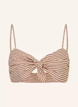 Укороченный топ со льном Claudie Pierlot, мультиколор