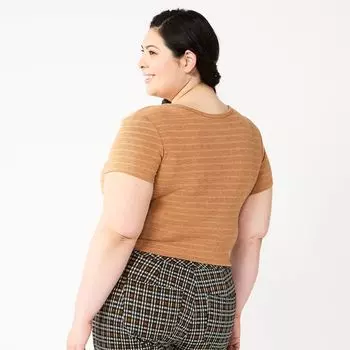 Укороченный топ SO с завязками спереди для юниоров больших размеров SO