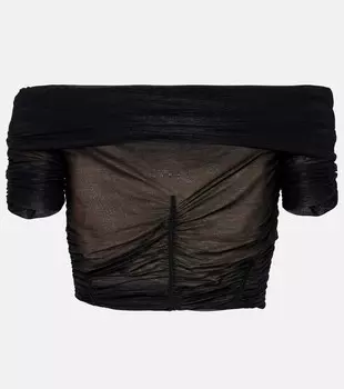 Укороченный топ со сборками Knwls, черный