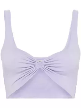 Укороченный топ со сборками MANURI, фиолетовый