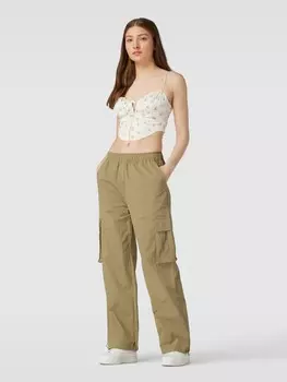 Укороченный топ со шнуровкой Gina Tricot, белый