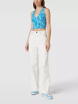 Укороченный топ со сплошным узором, модель «PSYCHEDELIC» Tommy Jeans, синий