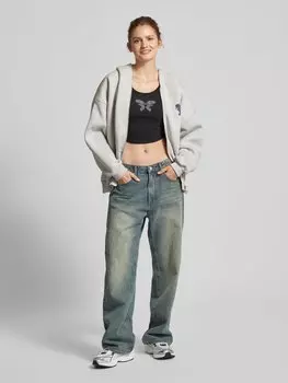 Укороченный топ со стразами FELICIOUS, черный