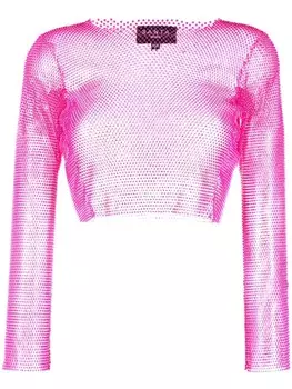 Укороченный топ со стразами Santa Brands, розовый