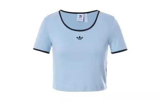Укороченный топ Spice Girls Series для женщин, небесно-голубой Adidas Originals