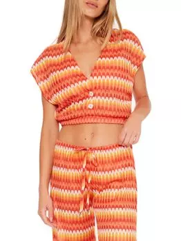 Укороченный топ Sunray Cover-Up Trina Turk, разноцветный