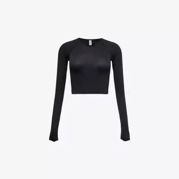 Укороченный топ swiftly tech 2 0 из переработанного полиэстера Lululemon, черный