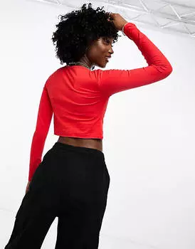 Укороченный топ Tammy Girl со стразами и логотипом Hotfix