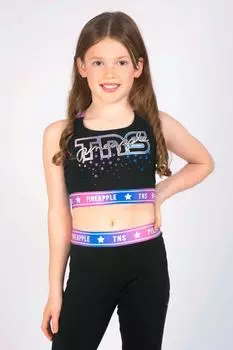 Укороченный топ Tape The Next Step Черный Pineapple, черный