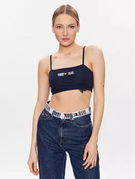 Укороченный топ Tommy Jeans, синий
