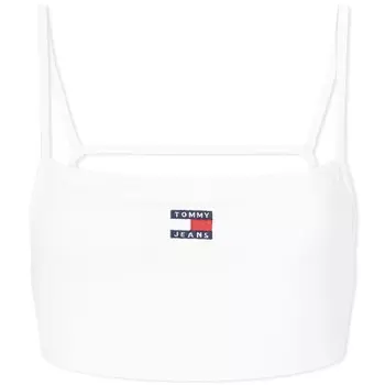 Укороченный топ Tommy Jeans Ultra Xs с завязкой на спине, белый