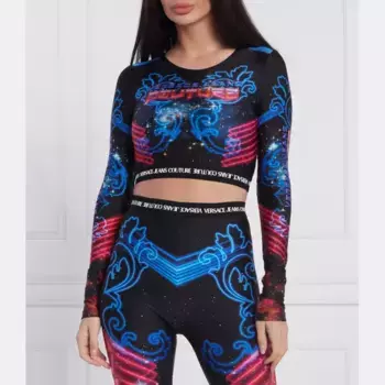 Укороченный топ Versace, мультиколор