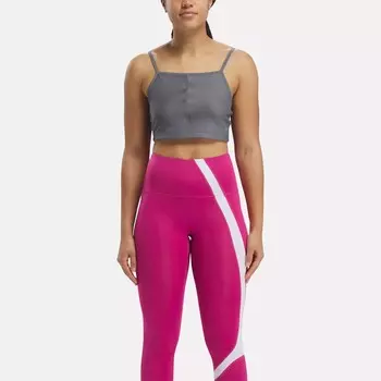 Укороченный топ в рубчик для йоги Performance Reebok, серый