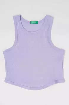 Укороченный топ в рубчик United Colors Of Benetton, фиолетовый