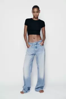 Укороченный топ ZARA, черный