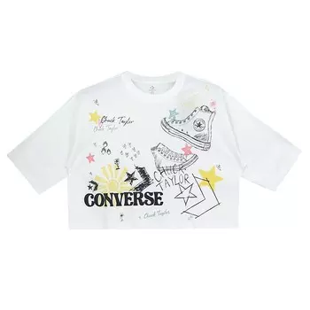 Укороченный топ женский белый Converse