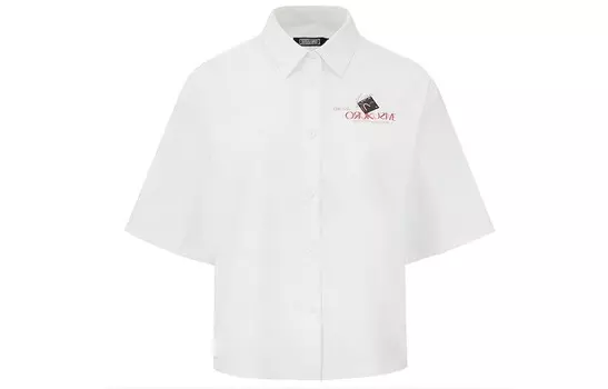 Укороченный топ женский белый Evisu