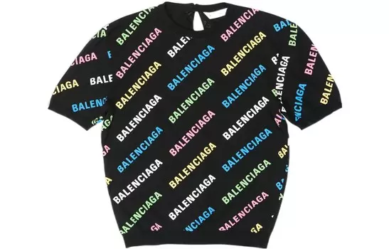 Укороченный топ женский черный Balenciaga