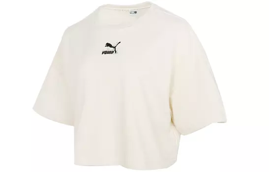 Укороченный топ женский цвета экрю PUMA, Ecru