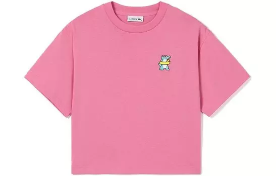 Укороченный топ женский фуксия Lacoste