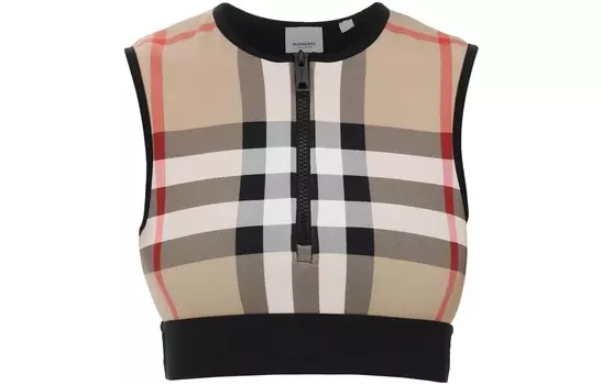 Укороченный топ женский хаки Burberry