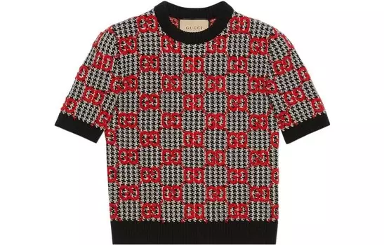 Укороченный топ женский красный Gucci