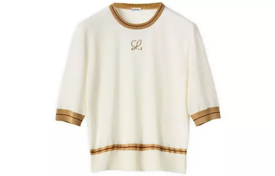 Укороченный топ женский кремовый Loewe