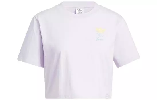 Укороченный топ женский розовый Adidas Originals