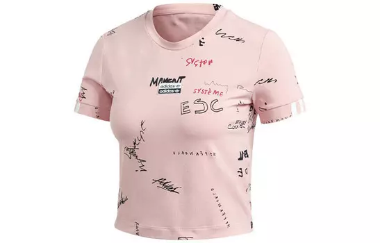 Укороченный топ женский розовый Adidas Originals