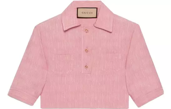 Укороченный топ женский розовый Gucci