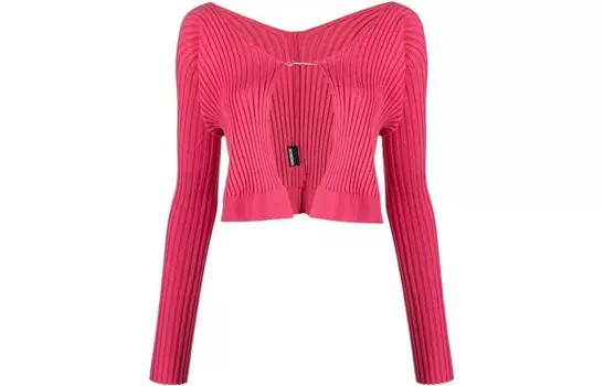 Укороченный топ женский розовый Jacquemus