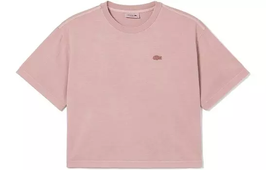 Укороченный топ женский розовый Lacoste