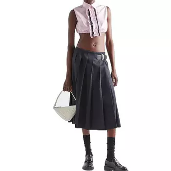 Укороченный топ женский розовый Prada