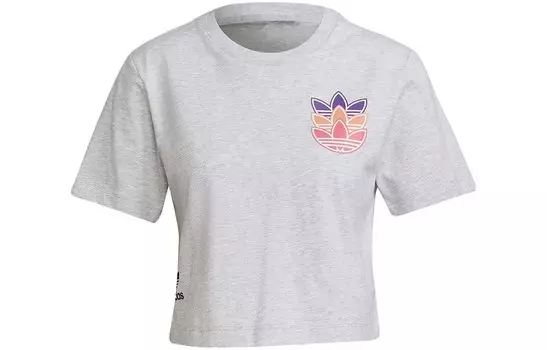 Укороченный топ женский серый Adidas Originals