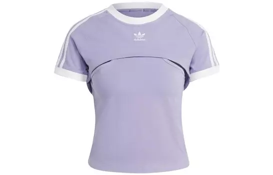 Укороченный топ женский светло-фиолетовый Adidas Originals