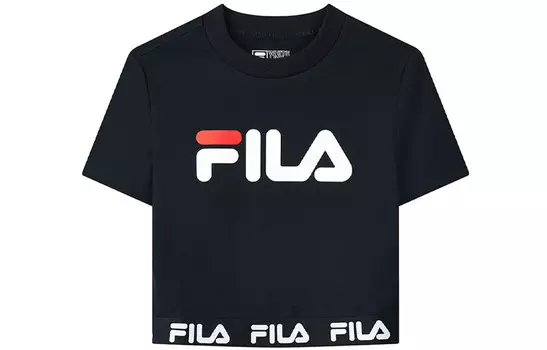 Укороченный топ женский темно-синий Fila