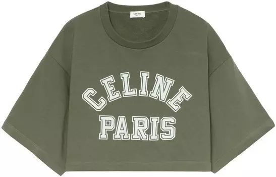 Укороченный топ женский зеленый Celine