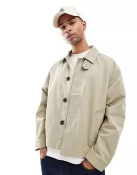 Укороченный тренч бежевого цвета Jack & Jones