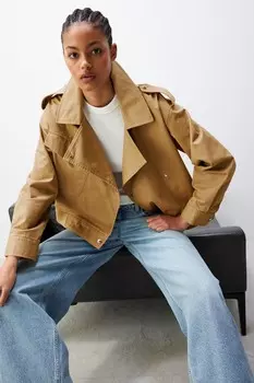 Укороченный тренч Next, коричневый